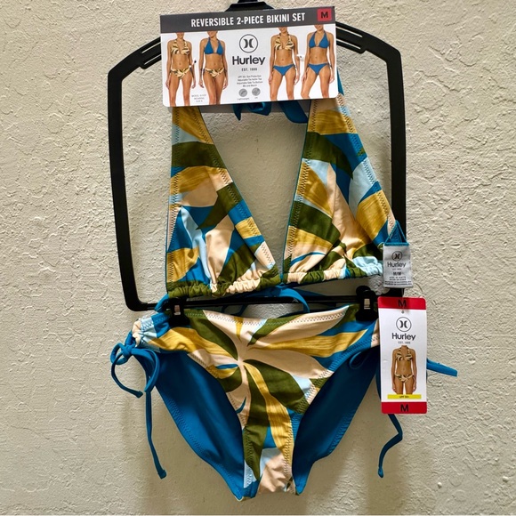Hurley Other - Hurley Women's Reversible Mix & Match 2- Piece Bikini Set, Size Medium